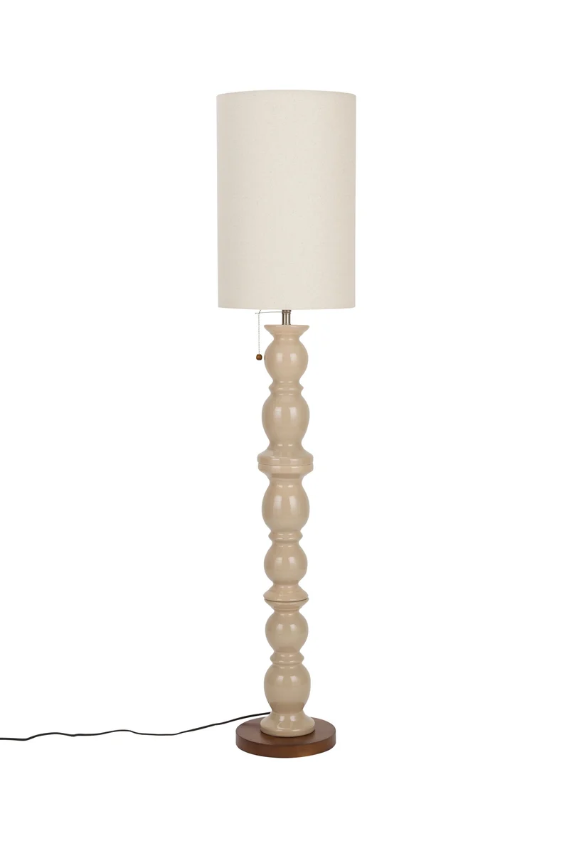Zuiver Stehleuchte Brew – Beige, Keramik, 30 × 30 × 144,5 cm