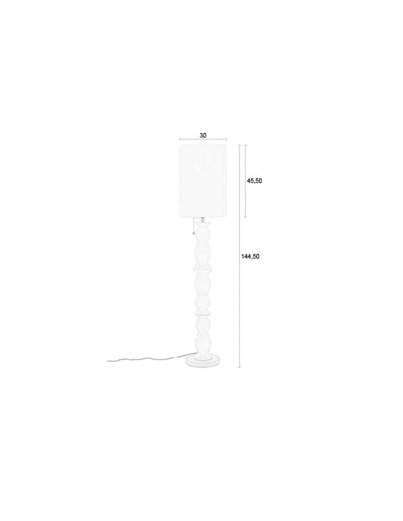 Zuiver Stehleuchte Brew – Beige, Keramik, 30 × 30 × 144,5 cm