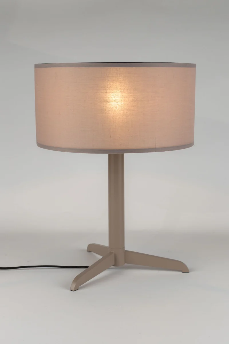Zuiver Tischleuchte Shelby – Taupe, Metall, 36 × 36 × 48 cm