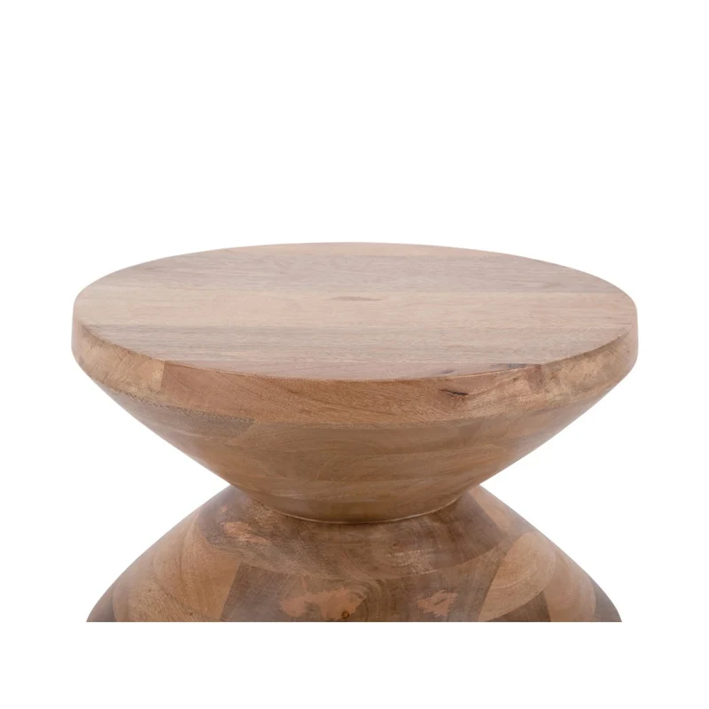 Leitmotiv Beistelltisch Totem – Mangoholz Natur, Ø ca. 35 cm, Höhe ca. 46 cm