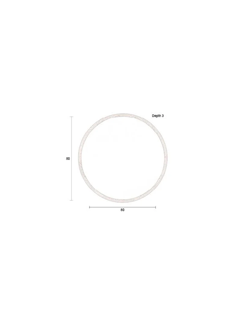Dutchbone Spiegel Gale – Braun, Gummibaumholz, 80 × 80 × 3 cm