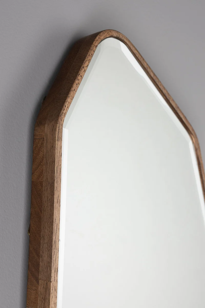 Dutchbone Spiegel Basil – Braun, Gummibaumholz, 90 × 3 × 39,5 cm