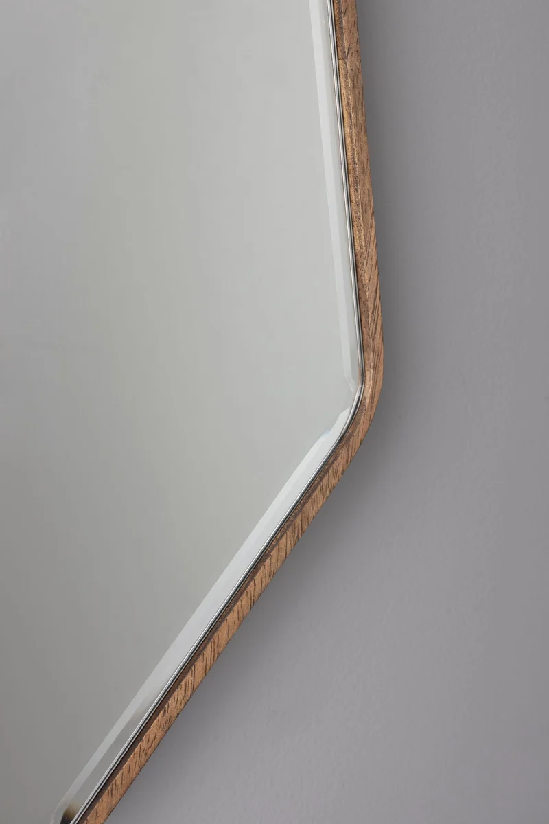 Dutchbone Spiegel Basil – Braun, Gummibaumholz, 90 × 3 × 39,5 cm