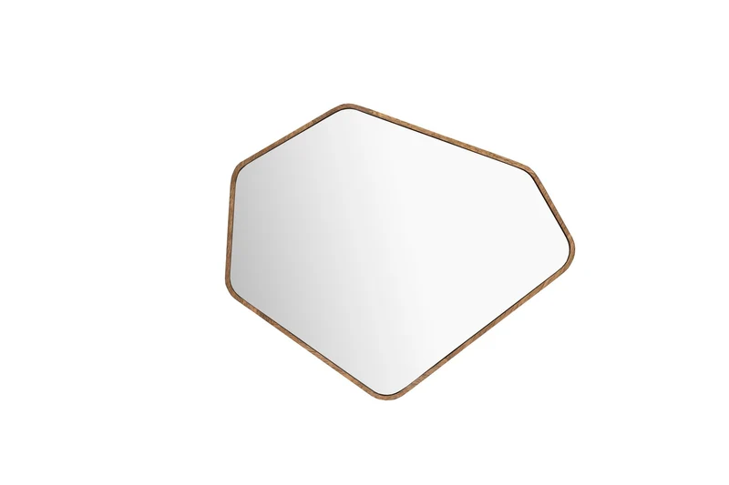 Dutchbone Spiegel Bryn – Braun, Gummibaumholz, 50 × 3 × 41,5 cm