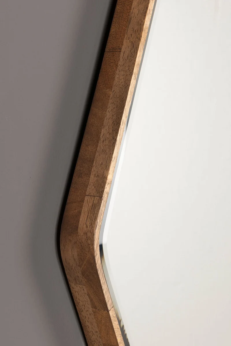 Dutchbone Spiegel Bryn – Braun, Gummibaumholz, 50 × 3 × 41,5 cm