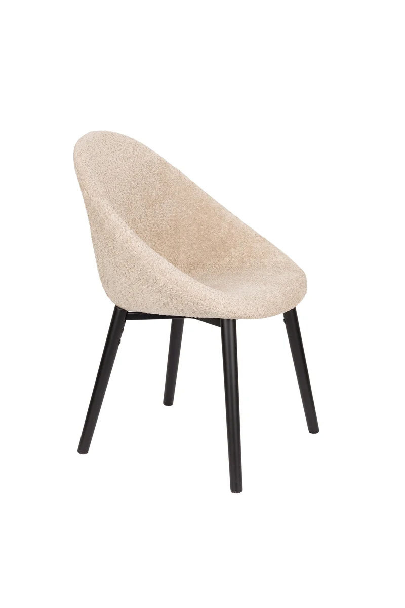 Dutchbone Stuhl Fenna – Beige, Polyester, 57 × 54 × 81,5 cm