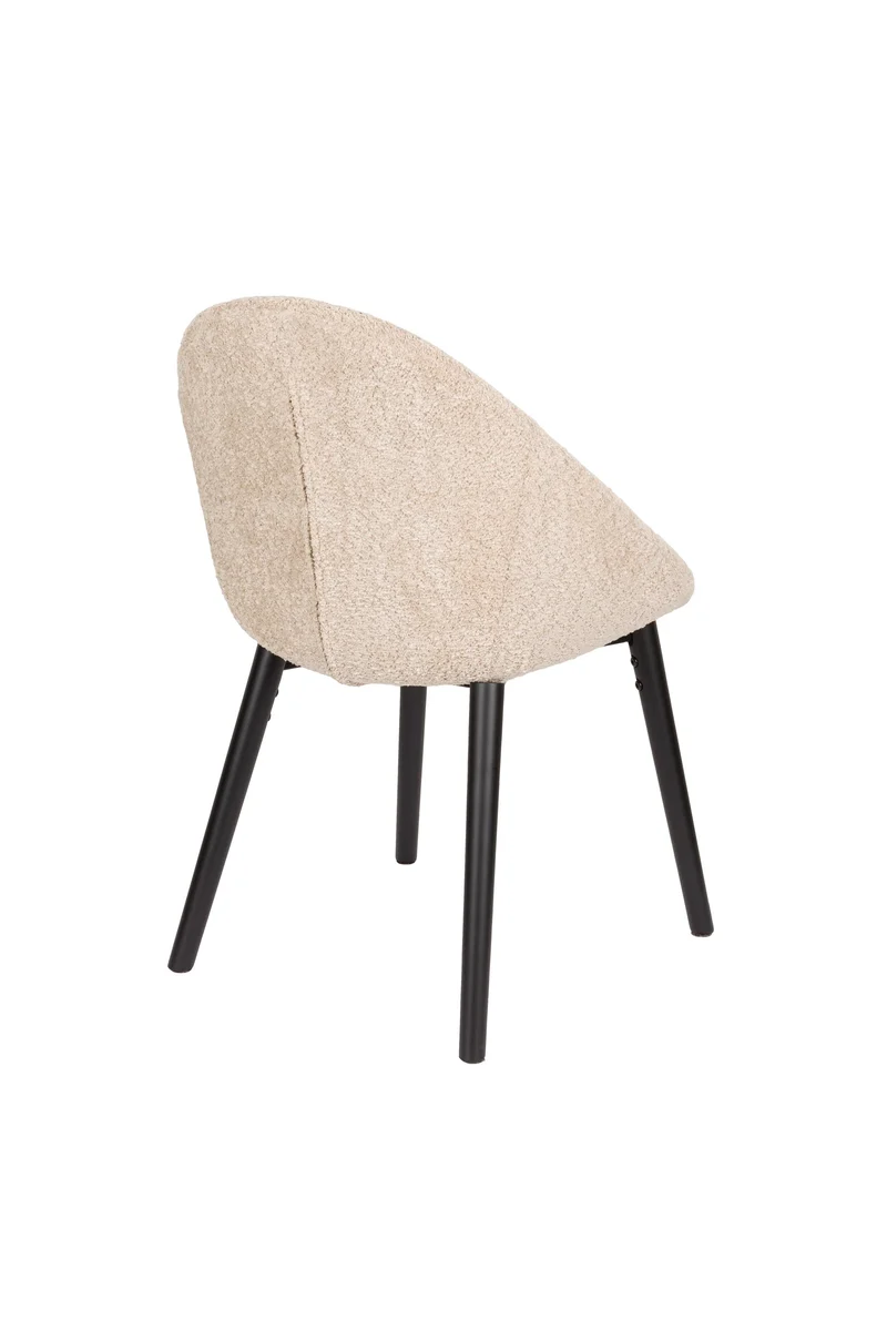 Dutchbone Stuhl Fenna – Beige, Polyester, 57 × 54 × 81,5 cm