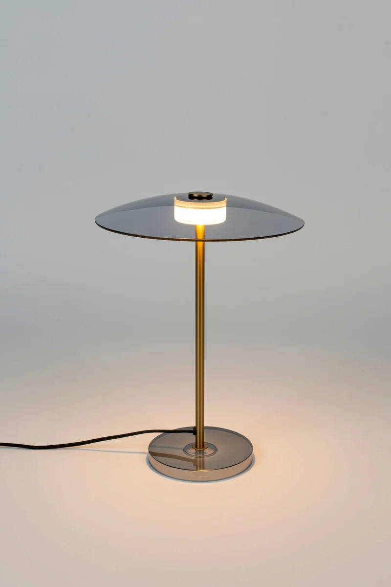 Zuiver Tischleuchte Float – Gold, Glas, 30 × 30 × 42 cm
