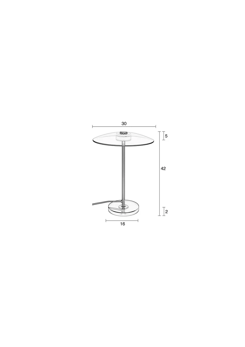 Zuiver Tischleuchte Float – Gold, Glas, 30 × 30 × 42 cm