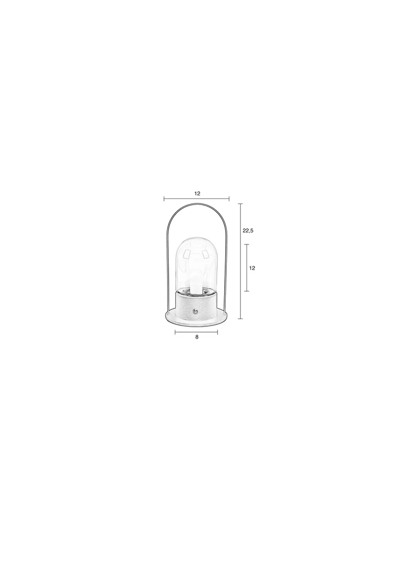 Zuiver Tischleuchte Smarty – Schwarz, Eisen, 12 × 12 × 22,5 cm