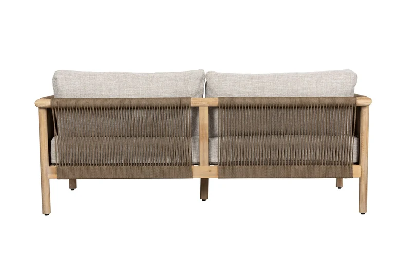 Dutchbone Lounge-Set Outdoor- Oasis (Sofa + Couchtisch) – Beige, Stahl, 84 × 190 × 84,5 cm