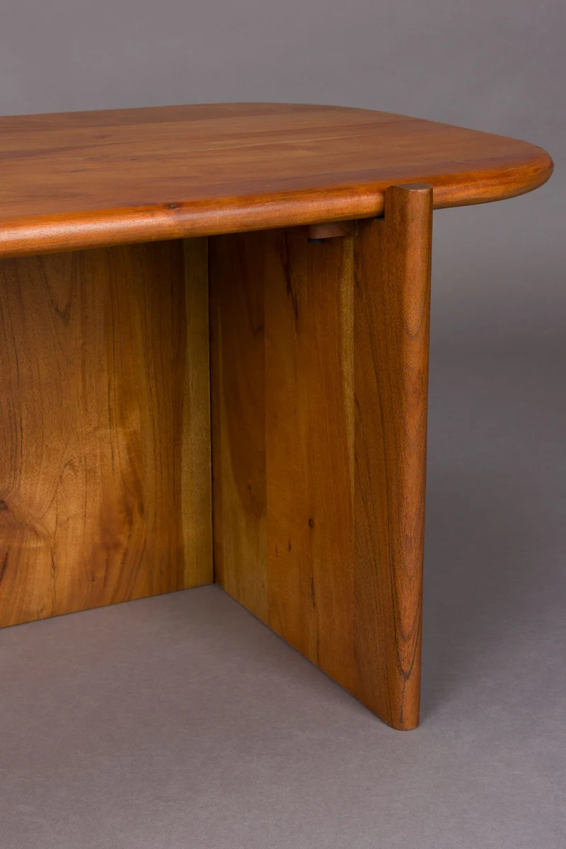 Dutchbone Couchtisch Feller – Braun, Akazienholz, 75 × 50 × 40 cm