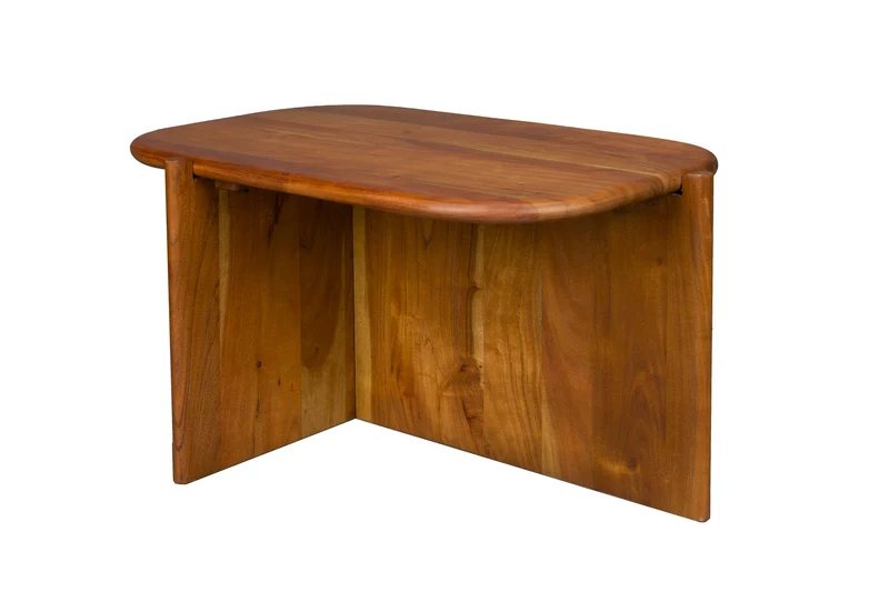 Dutchbone Beistelltisch Feller – Braun, Akazienholz, 75 × 50 × 35 cm