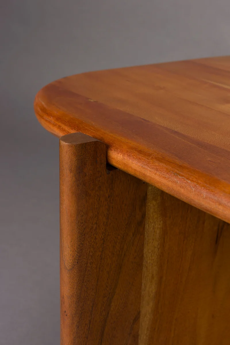 Dutchbone Beistelltisch Feller – Braun, Akazienholz, 75 × 50 × 35 cm