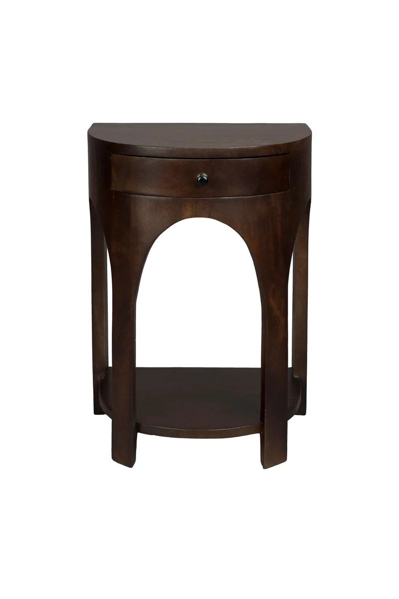 Dutchbone Beistelltisch Bedstand Belvedere – Braun, Mangoholz, 30 × 40 × 55 cm