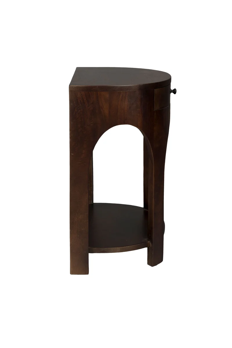 Dutchbone Beistelltisch Bedstand Belvedere – Braun, Mangoholz, 30 × 40 × 55 cm
