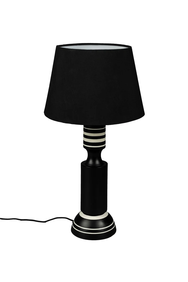 Dutchbone Tischleuchte Virgil – Schwarz, Eisen, 31 × 31 × 60 cm