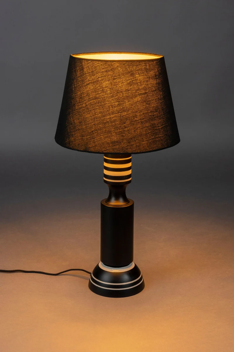 Dutchbone Tischleuchte Virgil – Schwarz, Eisen, 31 × 31 × 60 cm