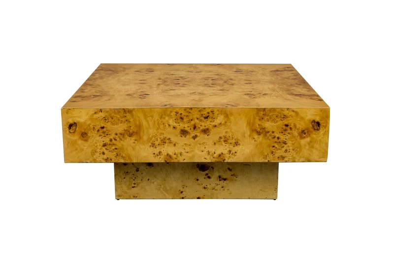 Dutchbone Couchtisch Quinn – Natur, Holz, 90 × 90 × 39 cm
