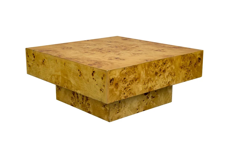 Dutchbone Couchtisch Quinn – Natur, Holz, 90 × 90 × 39 cm