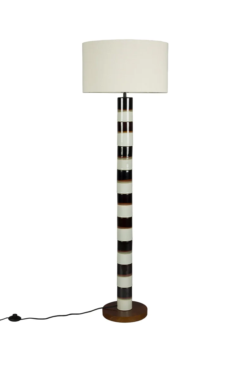 Dutchbone Stehleuchte Vertigo – Beige, Eisen, 45 × 45 × 143 cm