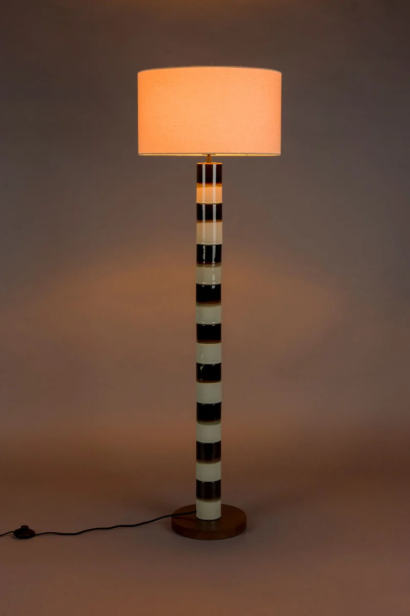 Dutchbone Stehleuchte Vertigo – Beige, Eisen, 45 × 45 × 143 cm