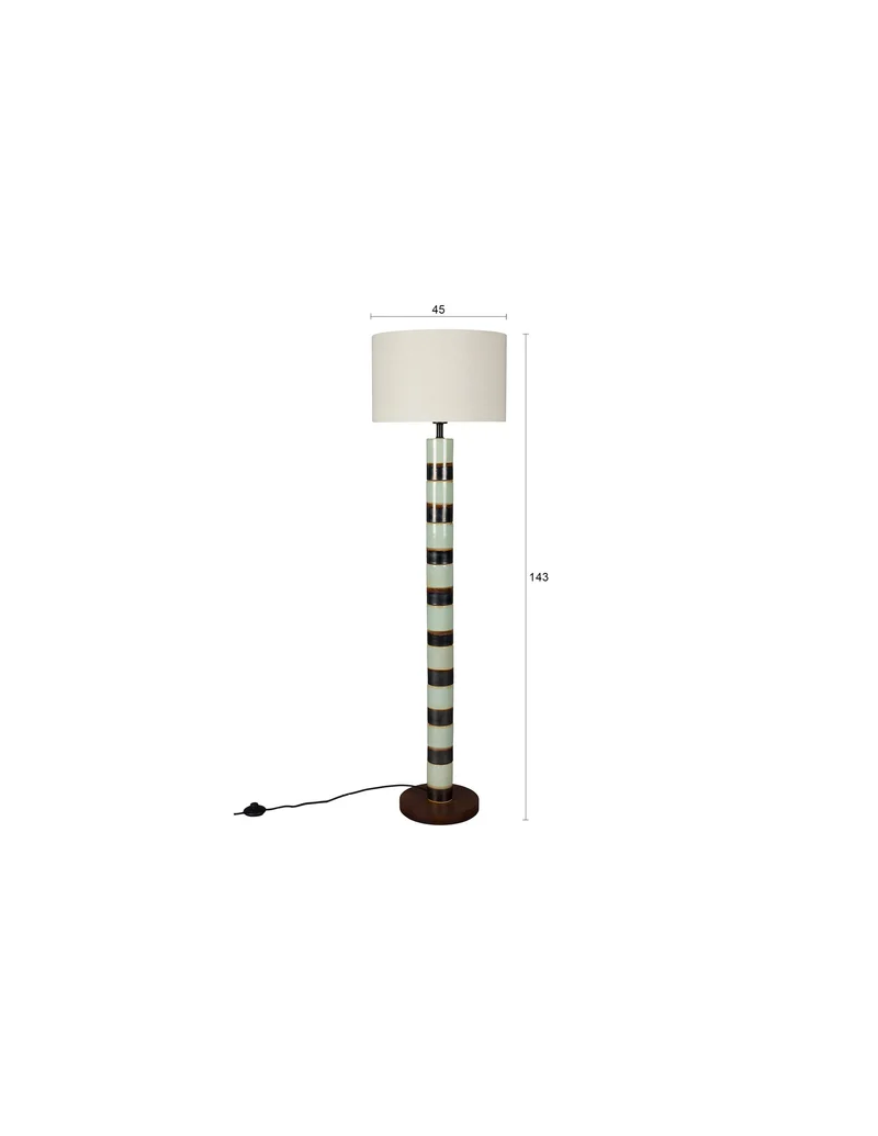 Dutchbone Stehleuchte Vertigo – Beige, Eisen, 45 × 45 × 143 cm