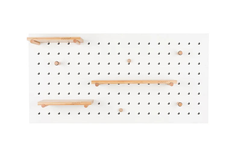 Zuiver Regal Pegboard Bundy – Weiß, 2 × 90 × 45 cm