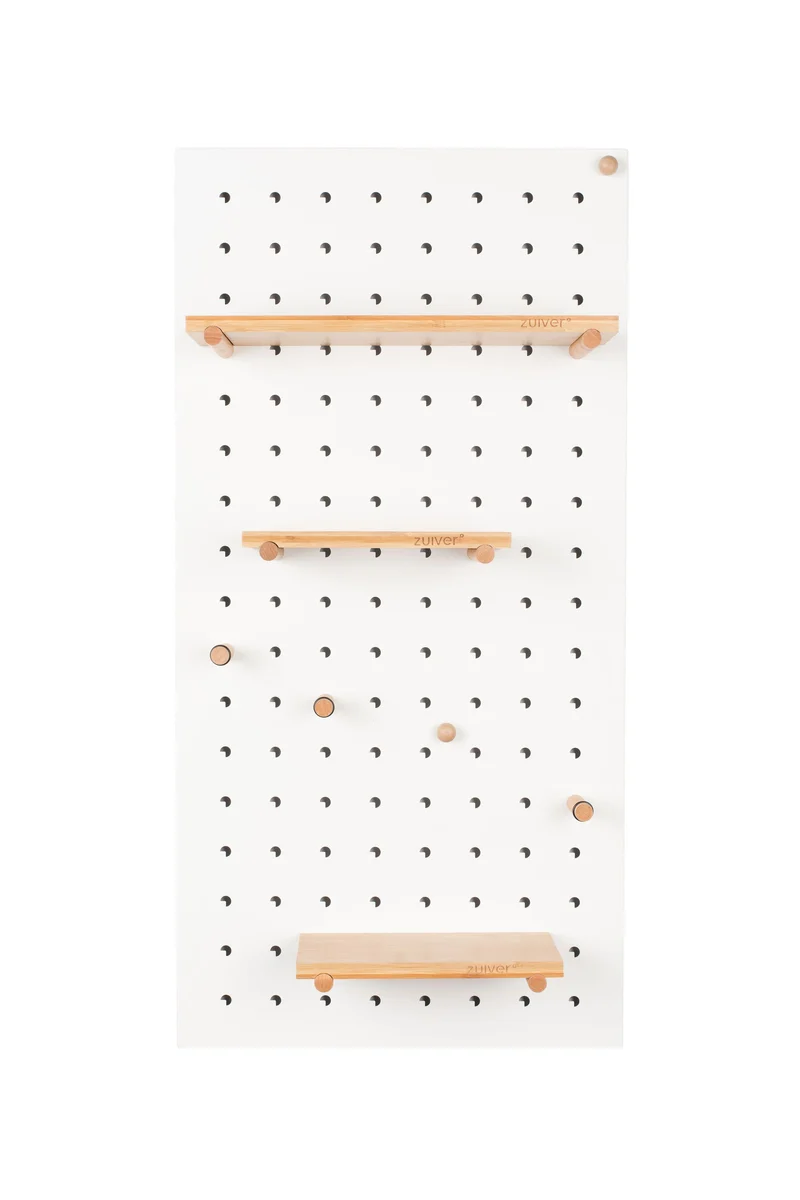Zuiver Regal Pegboard Bundy – Weiß, 2 × 90 × 45 cm