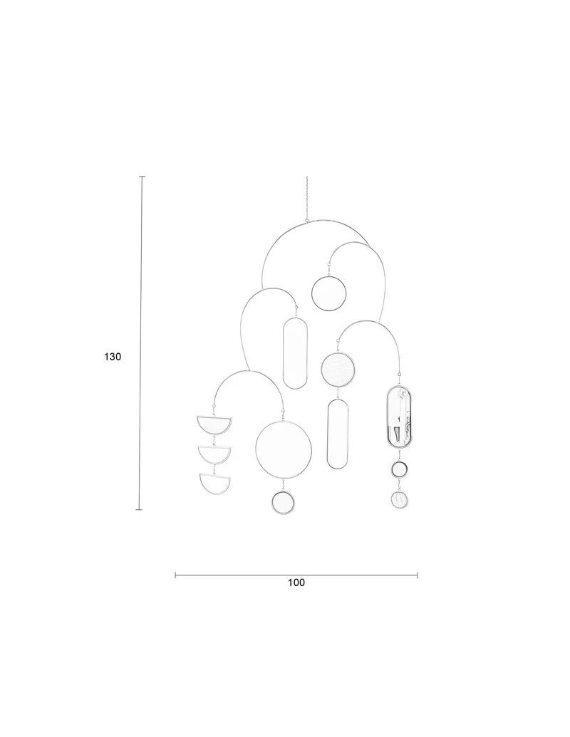 Zuiver Sonnenfänger Sparkle – Braun, Glas, 130 × 1 × 87 cm
