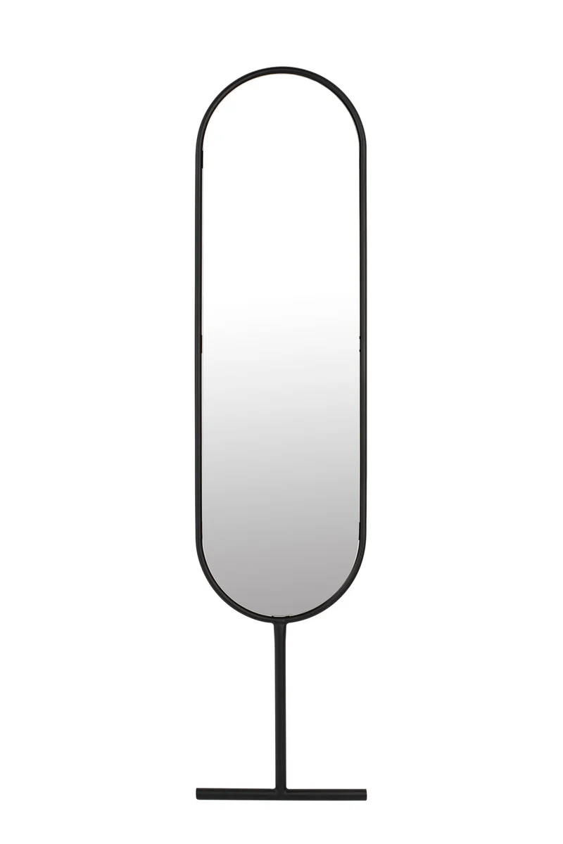 Zuiver Spiegel Tess – Schwarz, Stahl, 165 × 38,5 × 2,5 cm
