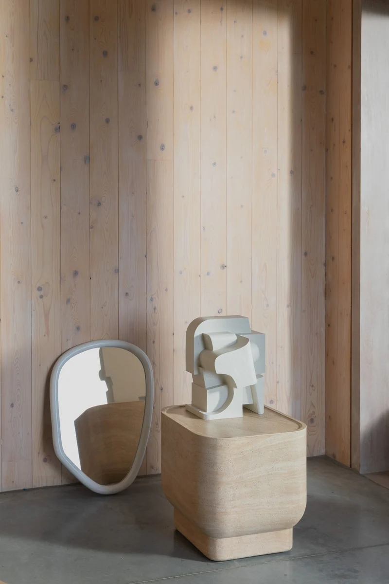 Zuiver Spiegel Looks S – Off-White, Mangoholz, 49 × 67 × 4 cm