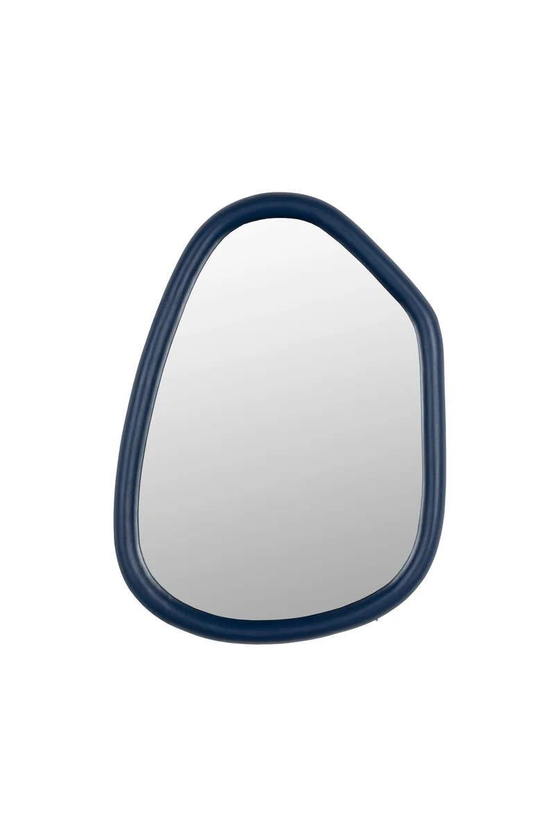 Zuiver Spiegel Looks S Navy – Blau, Mangoholz, 49 × 67 × 2 cm