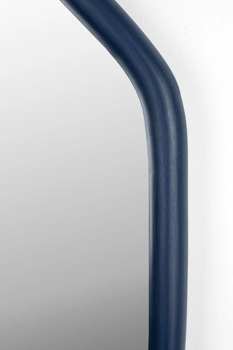 Zuiver Spiegel Looks S Navy – Blau, Mangoholz, 49 × 67 × 2 cm