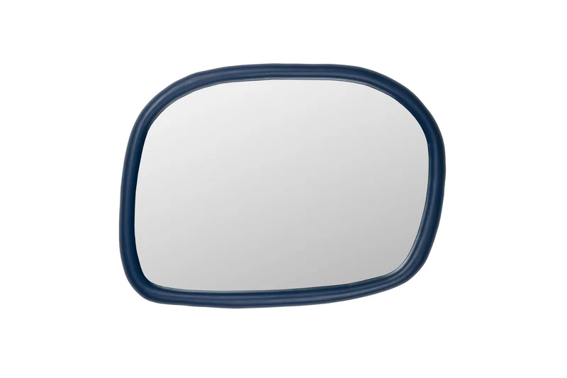 Zuiver Spiegel Looks M Navy – Blau, Mangoholz, 55 × 70 × 4 cm