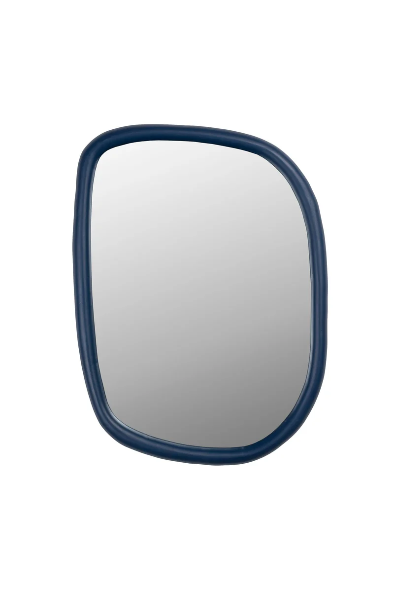 Zuiver Spiegel Looks M Navy – Blau, Mangoholz, 55 × 70 × 4 cm