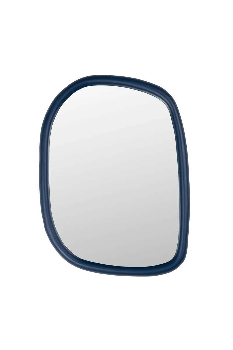 Zuiver Spiegel Looks M Navy – Blau, Mangoholz, 55 × 70 × 4 cm