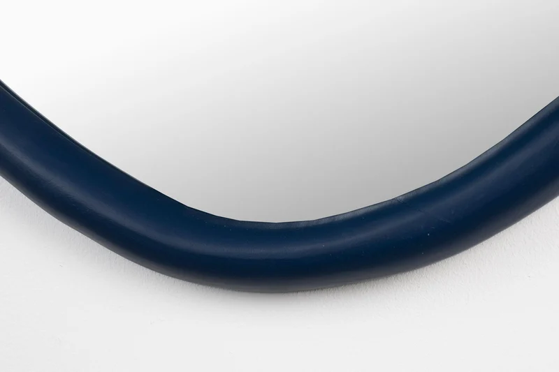 Zuiver Spiegel Looks M Navy – Blau, Mangoholz, 55 × 70 × 4 cm