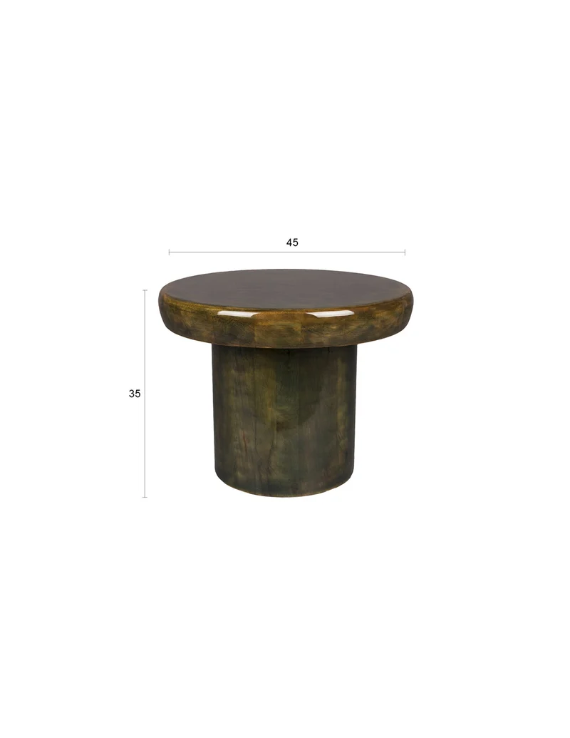 Dutchbone Beistelltisch Mush L – Braun, Mangoholz, 45 × 45 × 35 cm