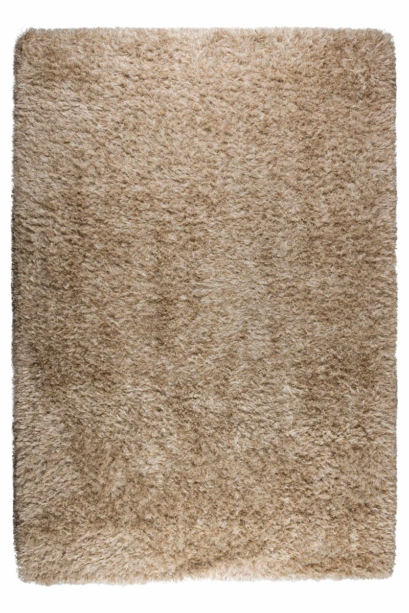 Dutchbone Teppich Hairy 200 × 290 cm – Beige, Wolle