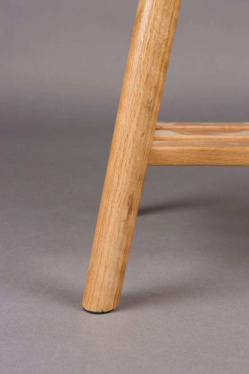 Dutchbone Hocker Kintaro – Natur, Massives Eichenholz, 35 × 60 × 43 cm