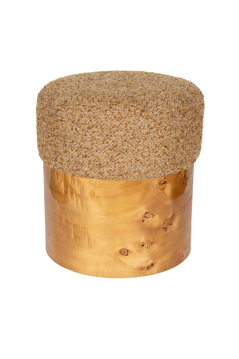 Dutchbone Hocker Burlin – Braun, Holz, 40 × 40 × 44 cm
