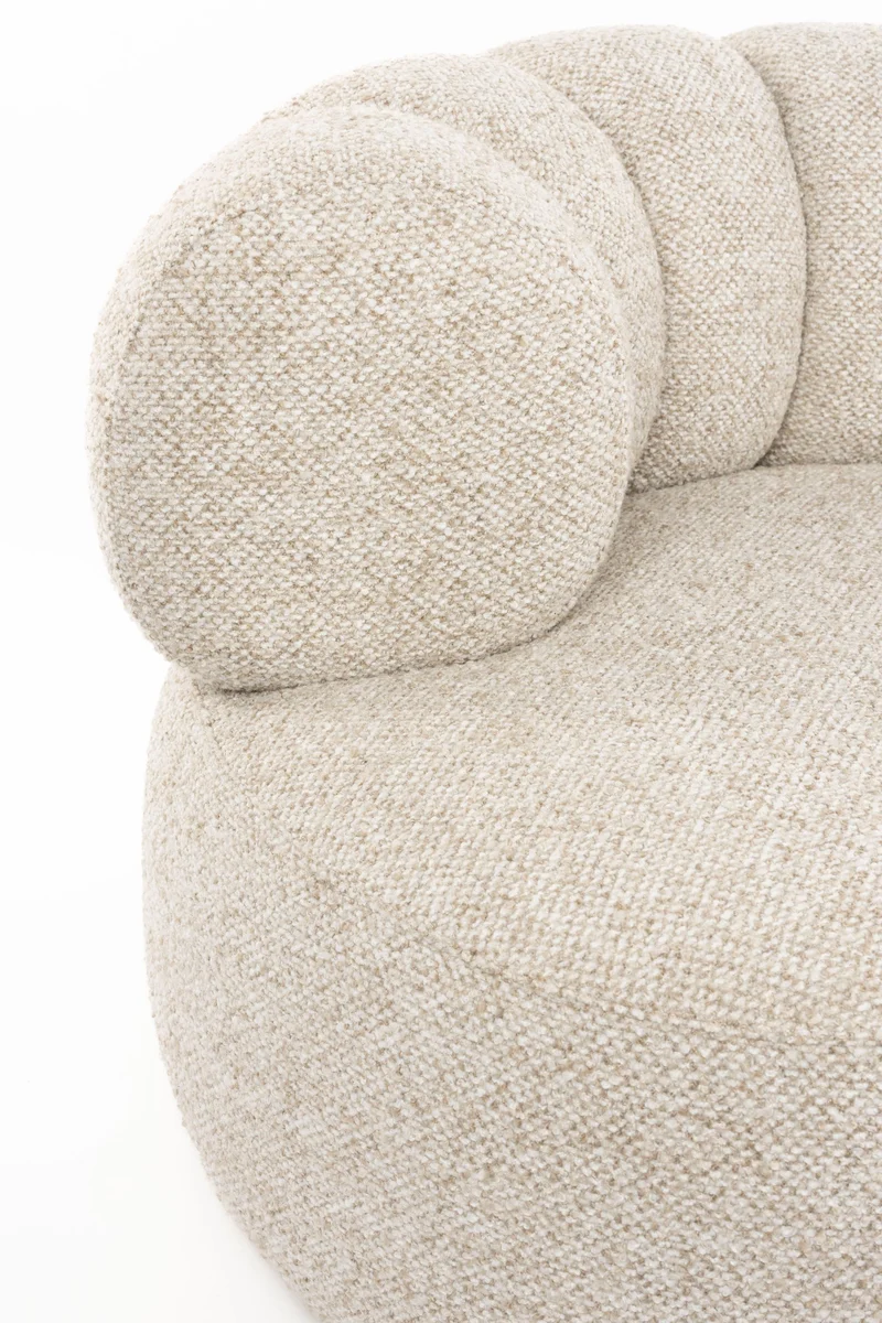 Dutchbone Loungesessel Duvane – Beige, Polyester, 98 × 120 × 66 cm