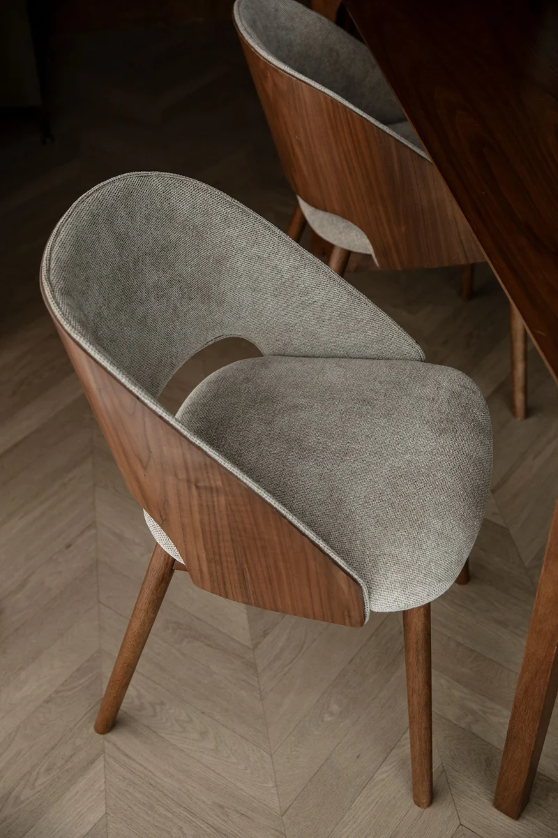 Dutchbone Stuhl Velore – Beige, Polyester, 58 × 49 × 78 cm