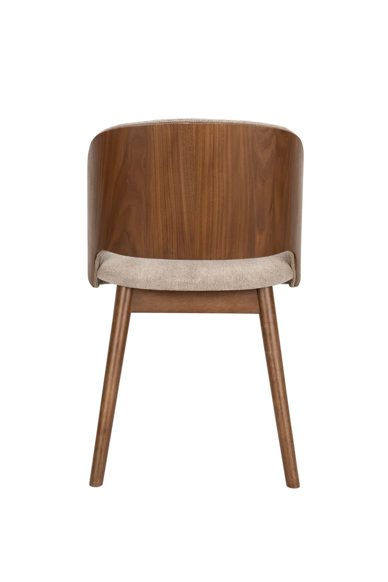 Dutchbone Stuhl Velore – Beige, Polyester, 58 × 49 × 78 cm