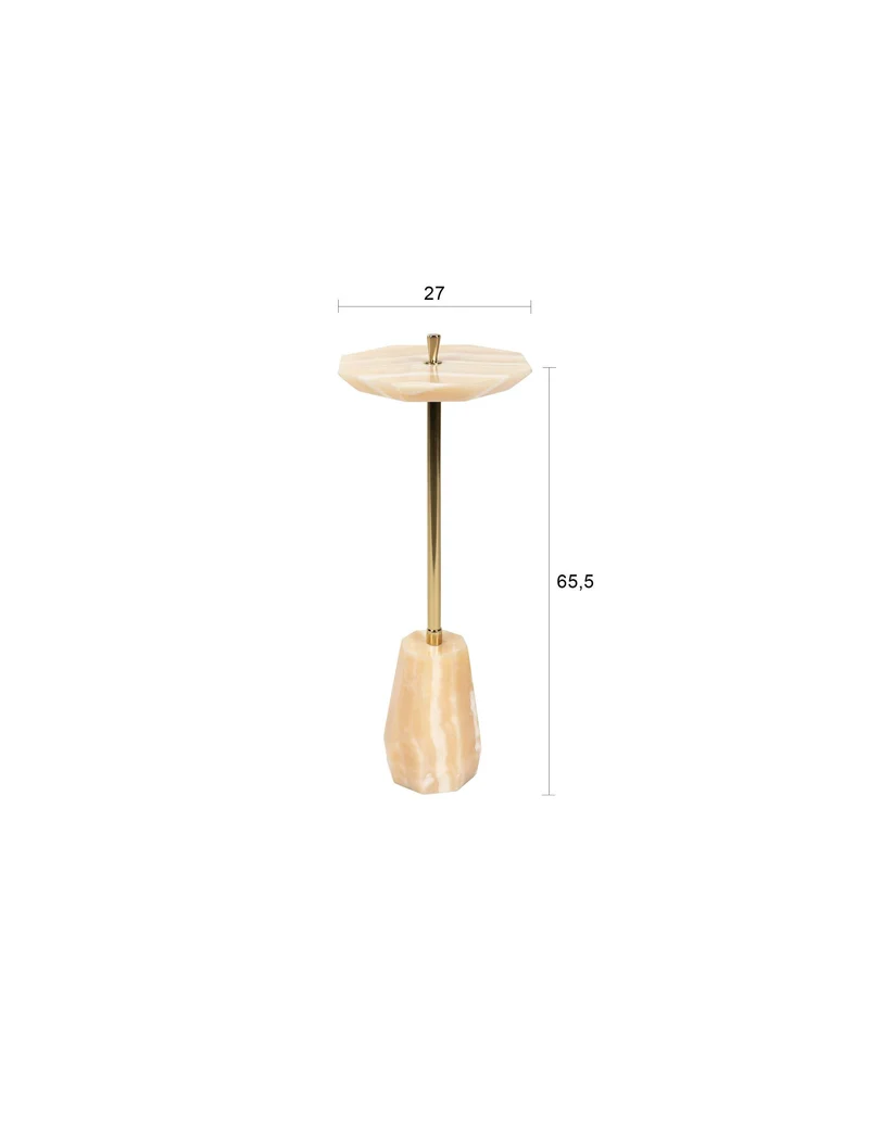 Dutchbone Beistelltisch Onno – Gold, 27 × 25 × 65,5 cm