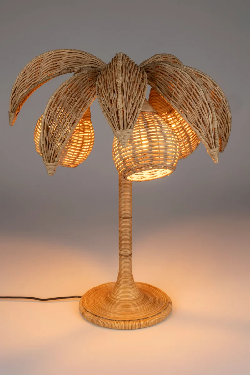 Dutchbone Tischleuchte Palmtree – Braun, Eisen, 65 × 46 × 65 cm