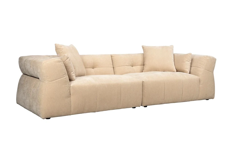 Dutchbone Sofa Hodge 4,5-Sitzer – Beige, Polyester, 105 × 278 × 68 cm