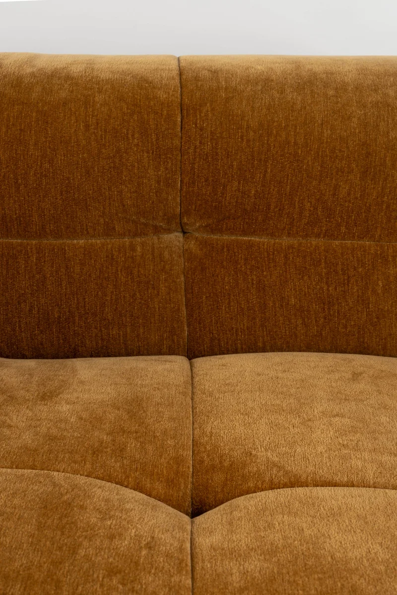 Dutchbone Sofa Hodge 4,5-Sitzer Ochre – Polyester, 105 × 278 × 68 cm