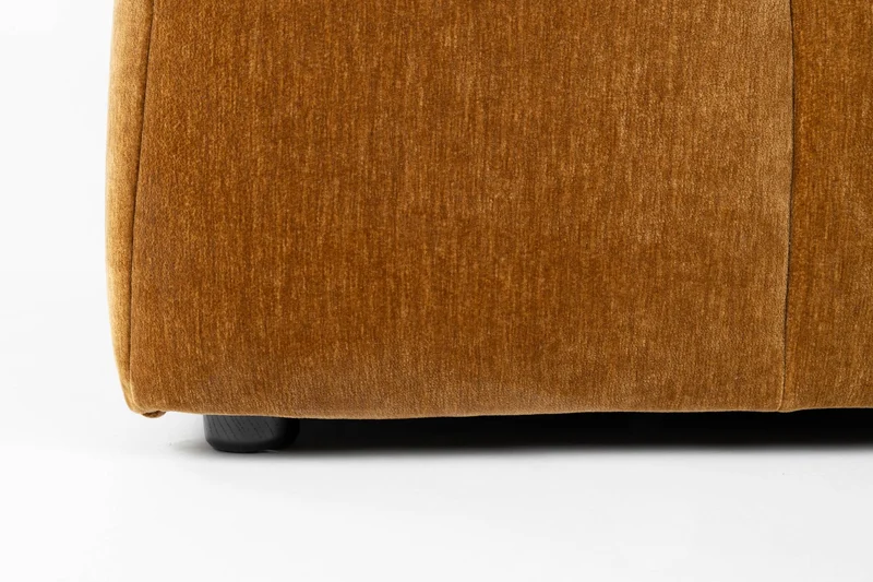 Dutchbone Sofa Hodge 4,5-Sitzer Ochre – Polyester, 105 × 278 × 68 cm